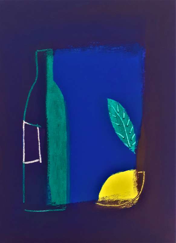 Bottle, Leaf and Lemon